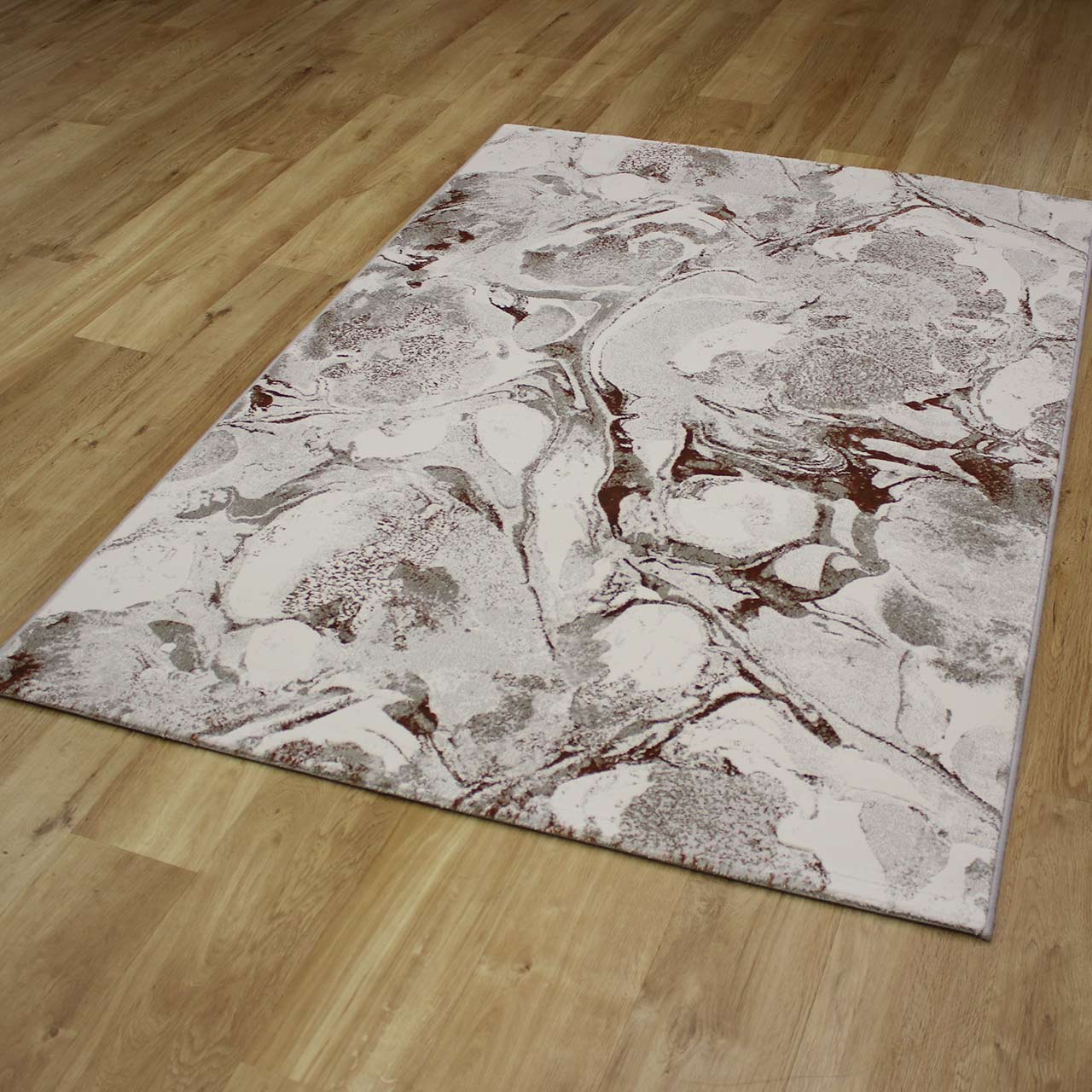 Quartz Marble Metallic Rust Rug
