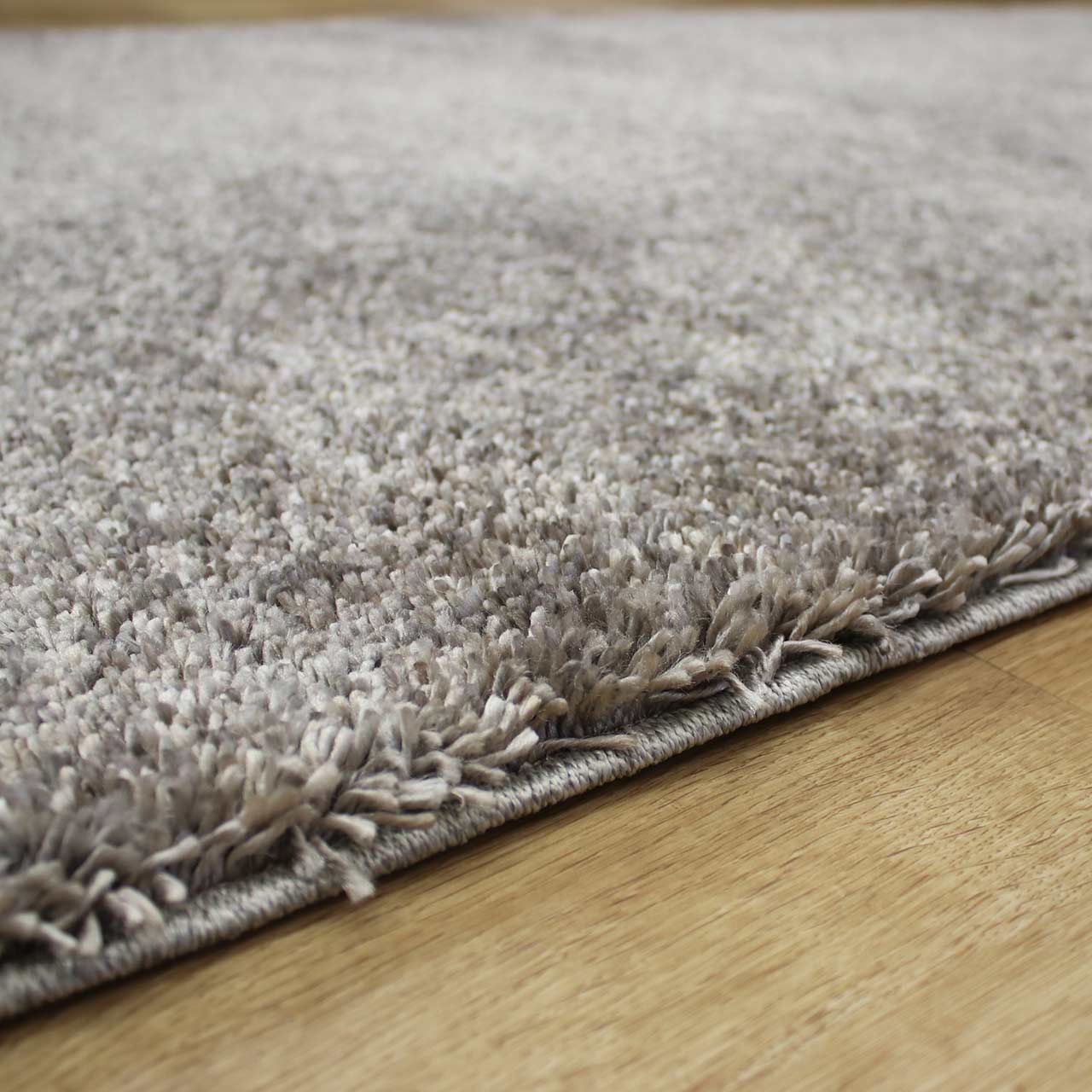 Coral Plain Rug Dark Silver Grey Thick Pile