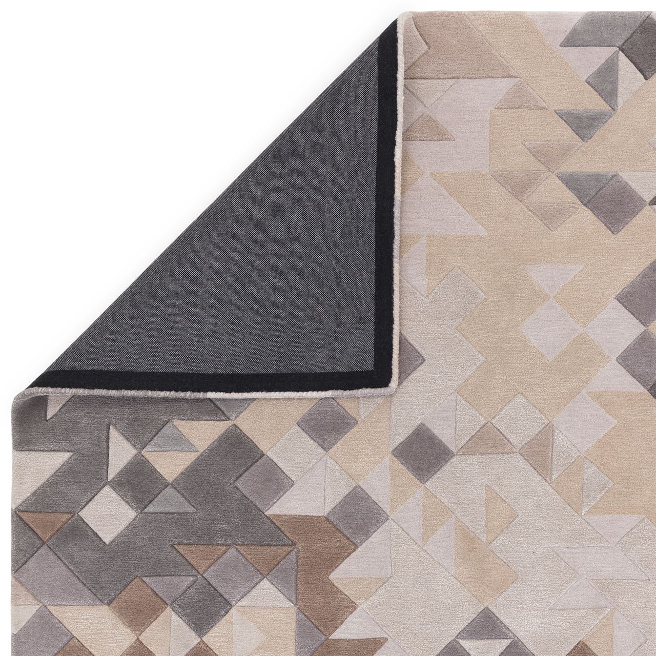 Enigma Wool Rug Grey Multi Geometric