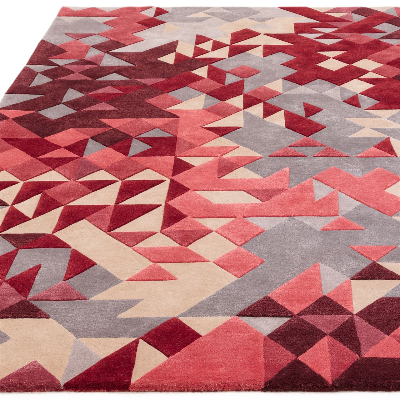 Enigma Wool Rug Red Multi Geometric