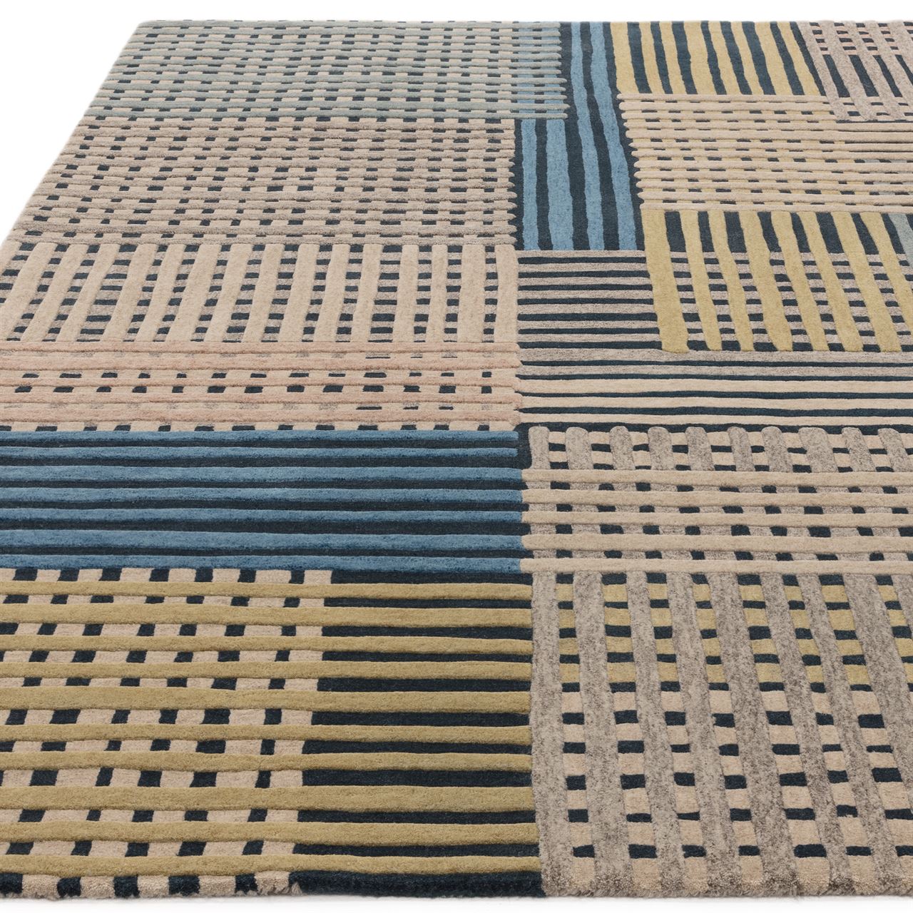Aspect Wool Rug Modern Blue Multi