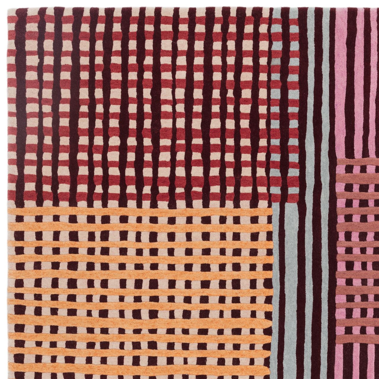 Aspect Wool Rug Modern Red Multi