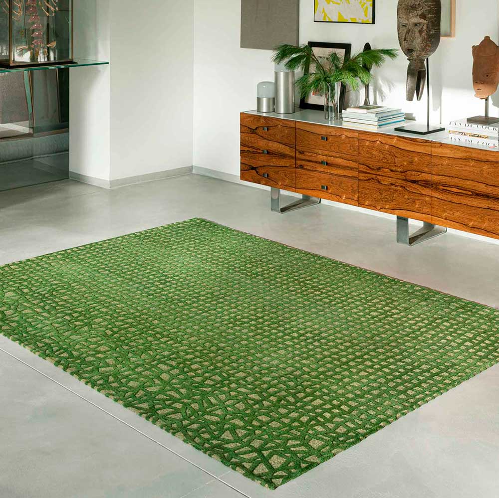 On Sale Alta Green 9249 Structures Trammel Rug 240x340cm
