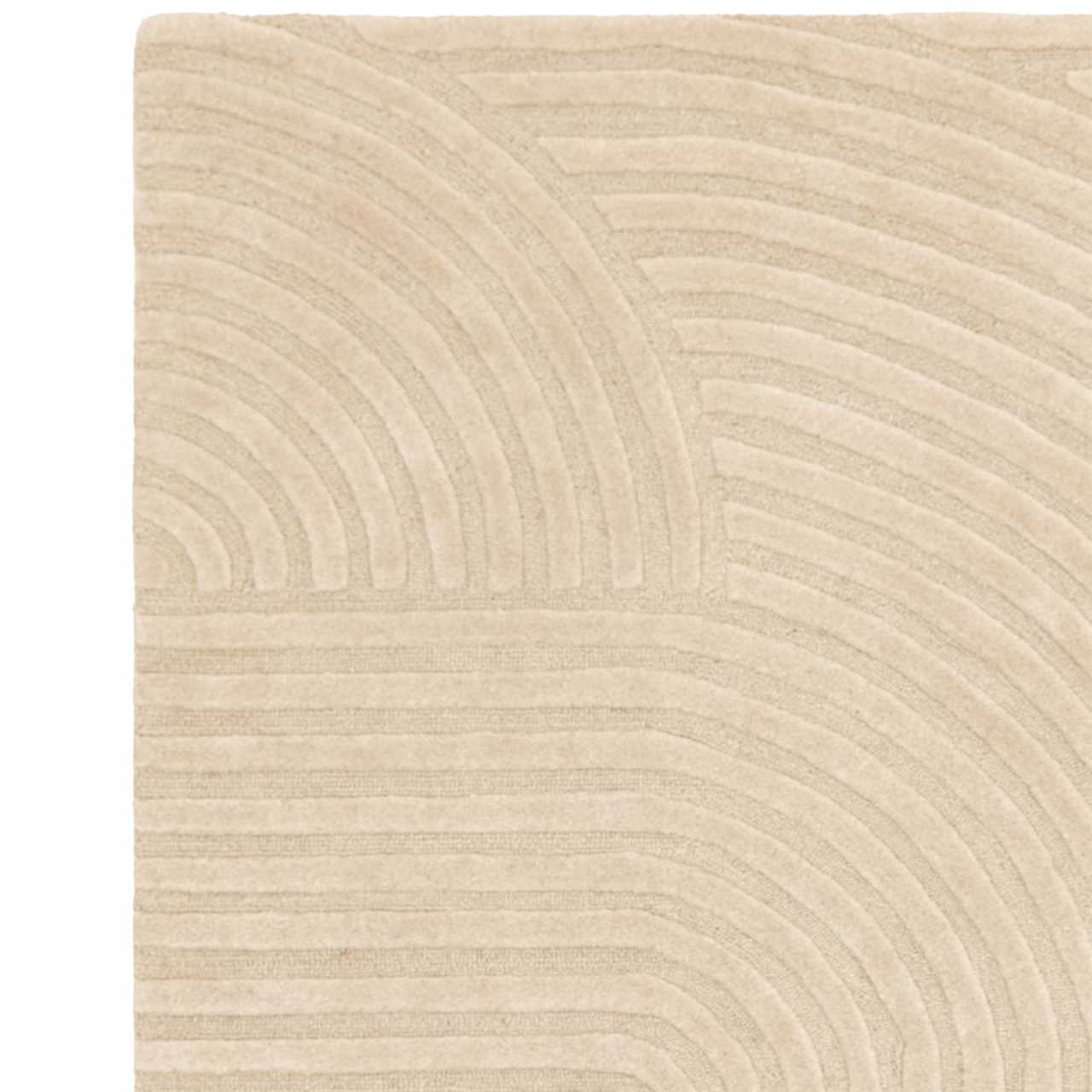 Hague Sand Thick Woollen Rug Hand Tufted