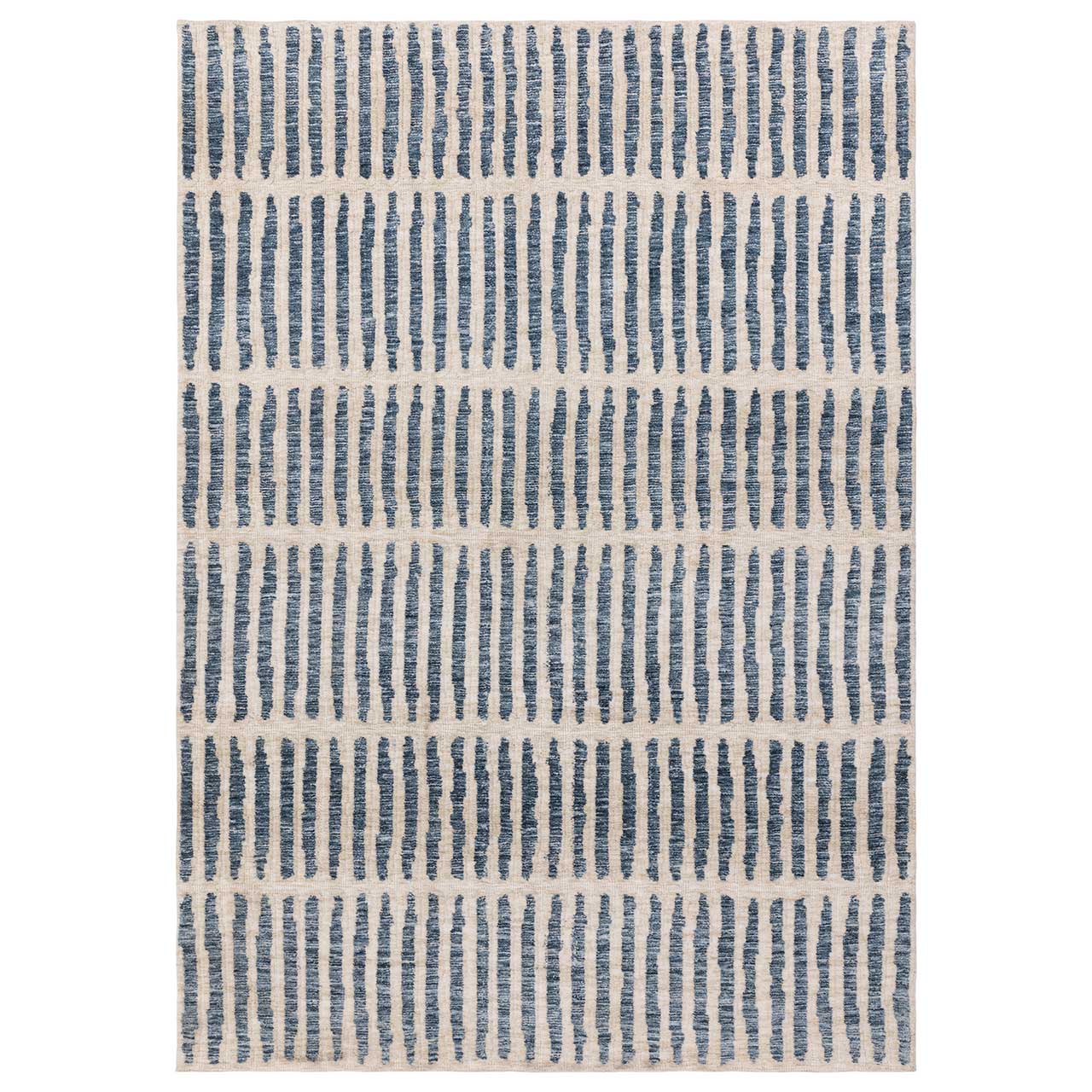 Mason Grid Rug Blue Light Beige