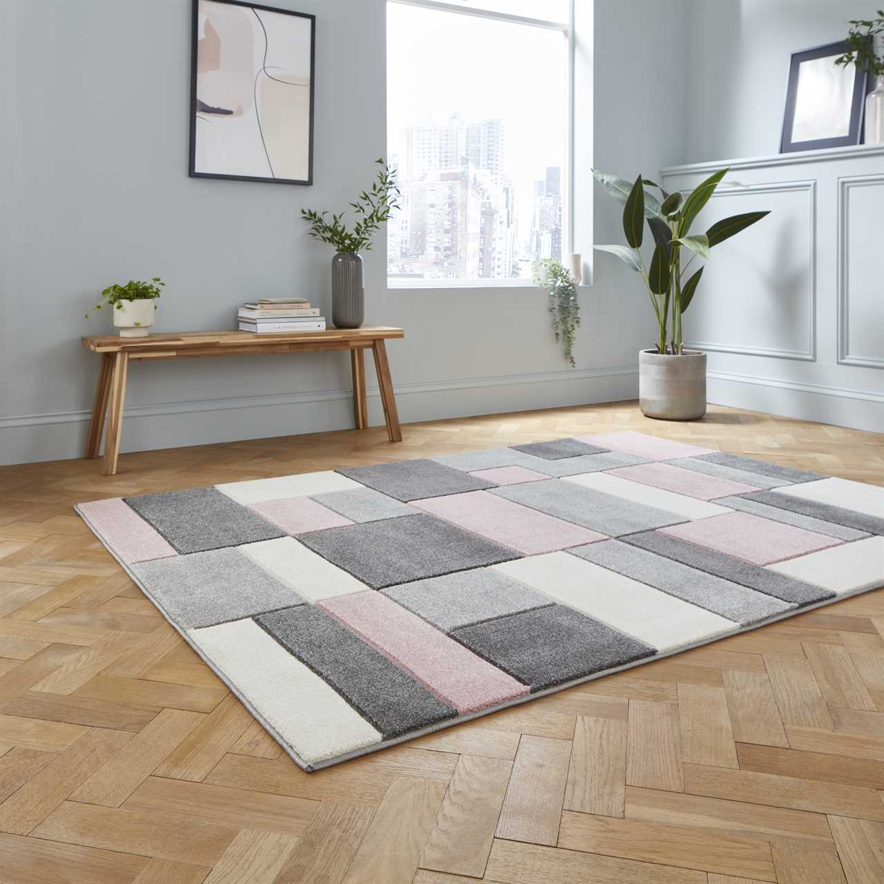 Matrix MT61 Grey Rose Rug