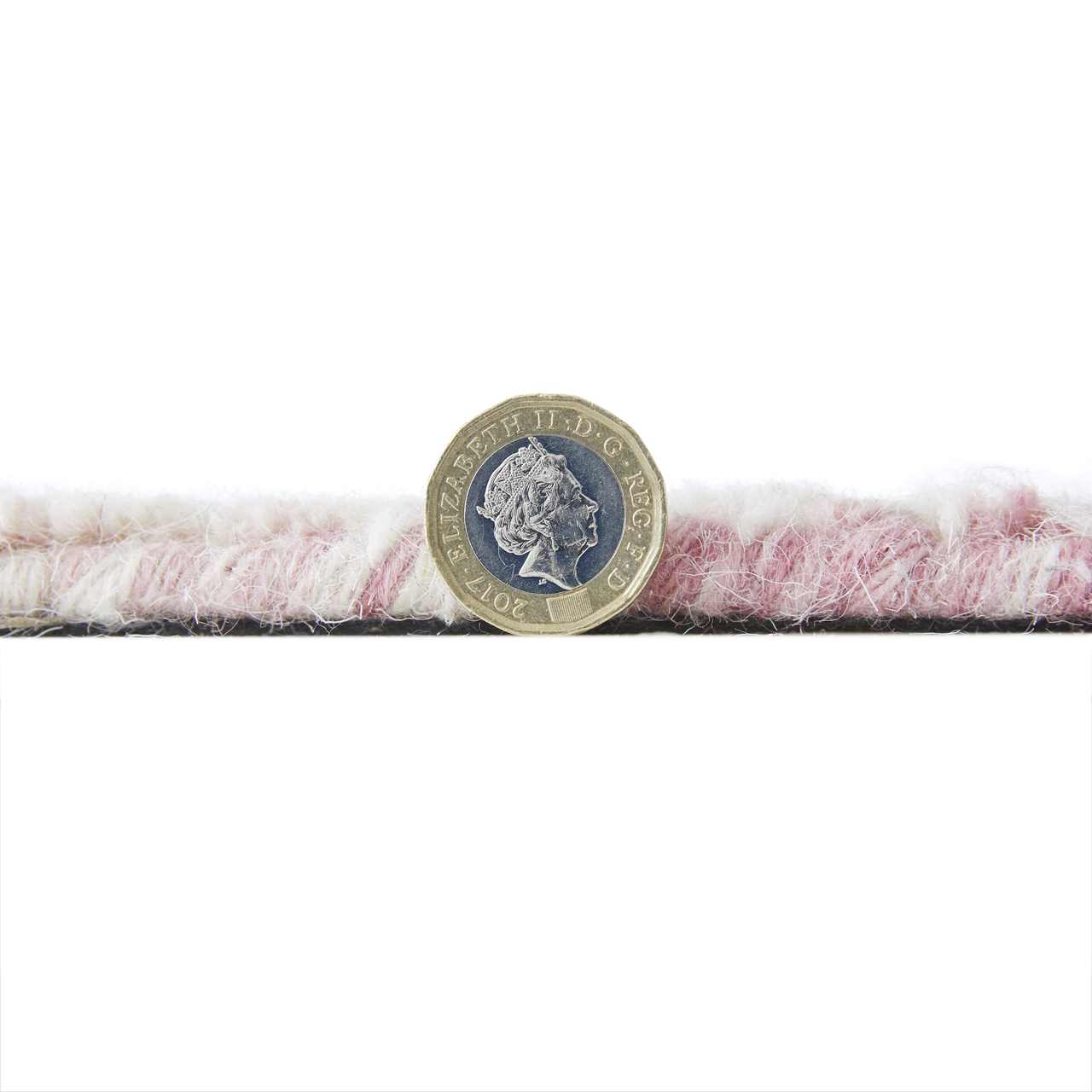 Hampton Burst Modern Pink Ivory Wool Rug