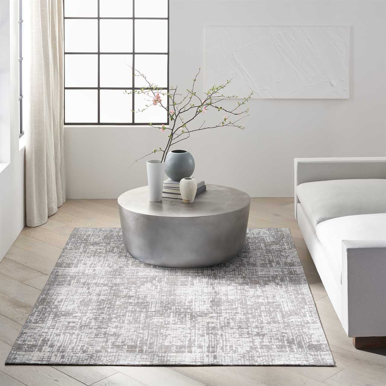 Calvin Klein Safi SFR02 Grey Ivory Soft Rug