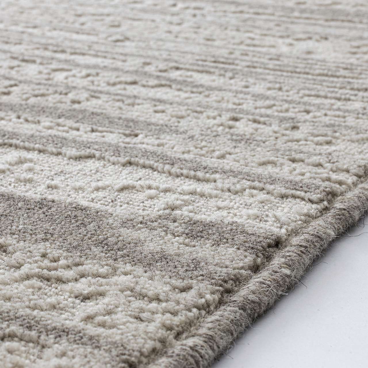 Brintons Noble Tejat Light Grey Wool Rug
