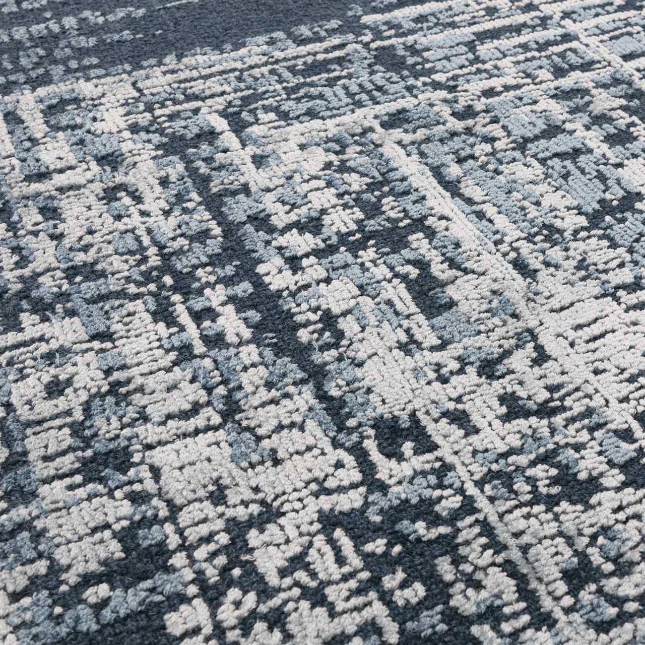 Torino Petrol Blue Premium Wool Rug