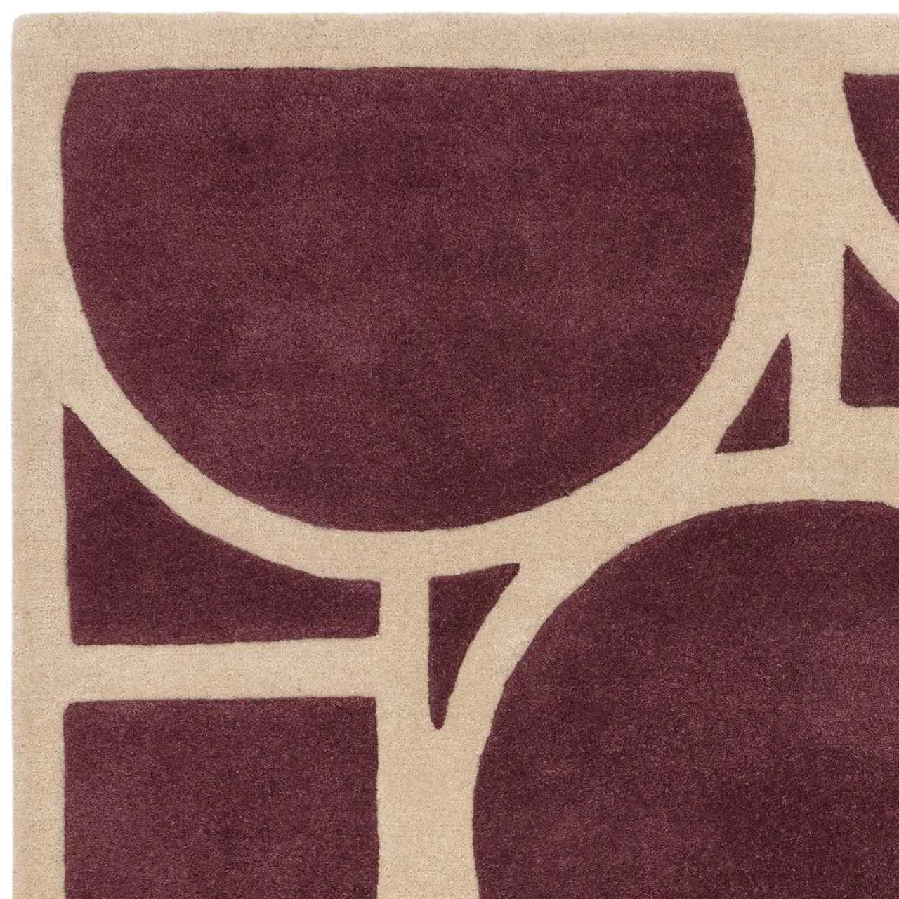 Metro Modern Style Plum Wool Rug