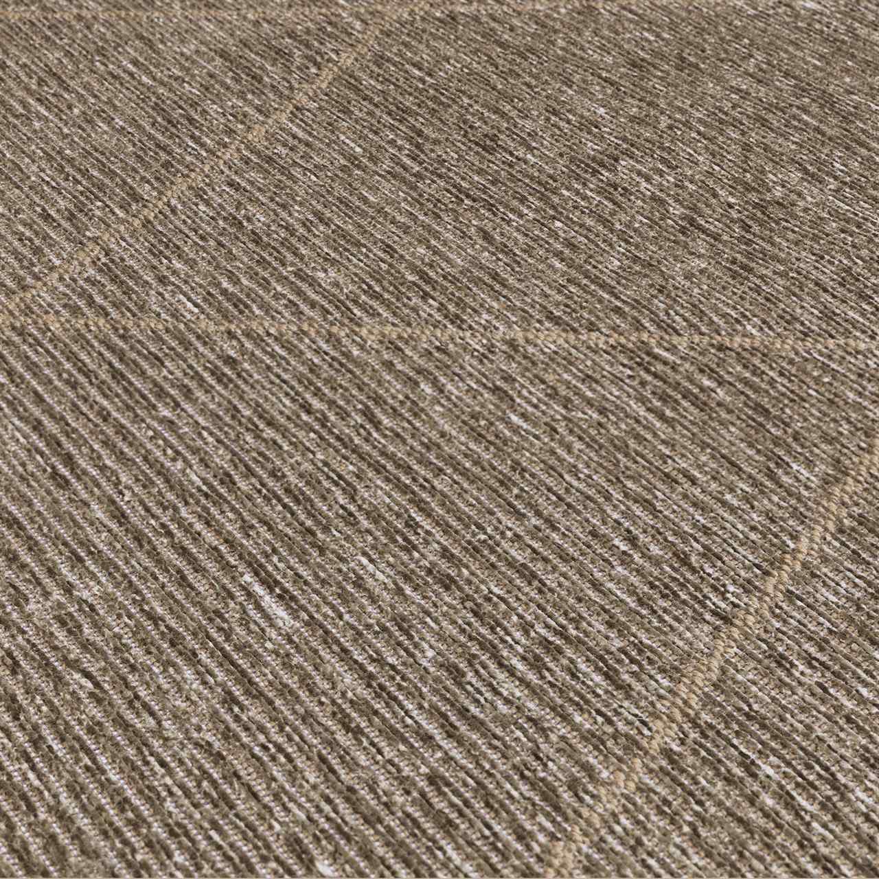 Mulberry Taupe Jute Chenille Thin Rug