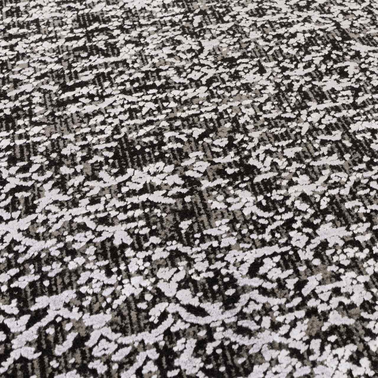 Elodie Silver Black Rug