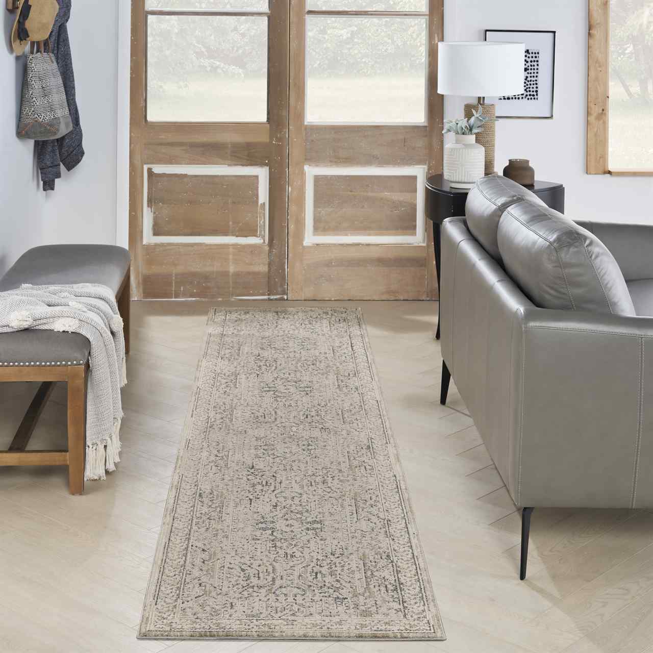 Lynx LNX01 Ivory Grey Blue Thin Classic Rug