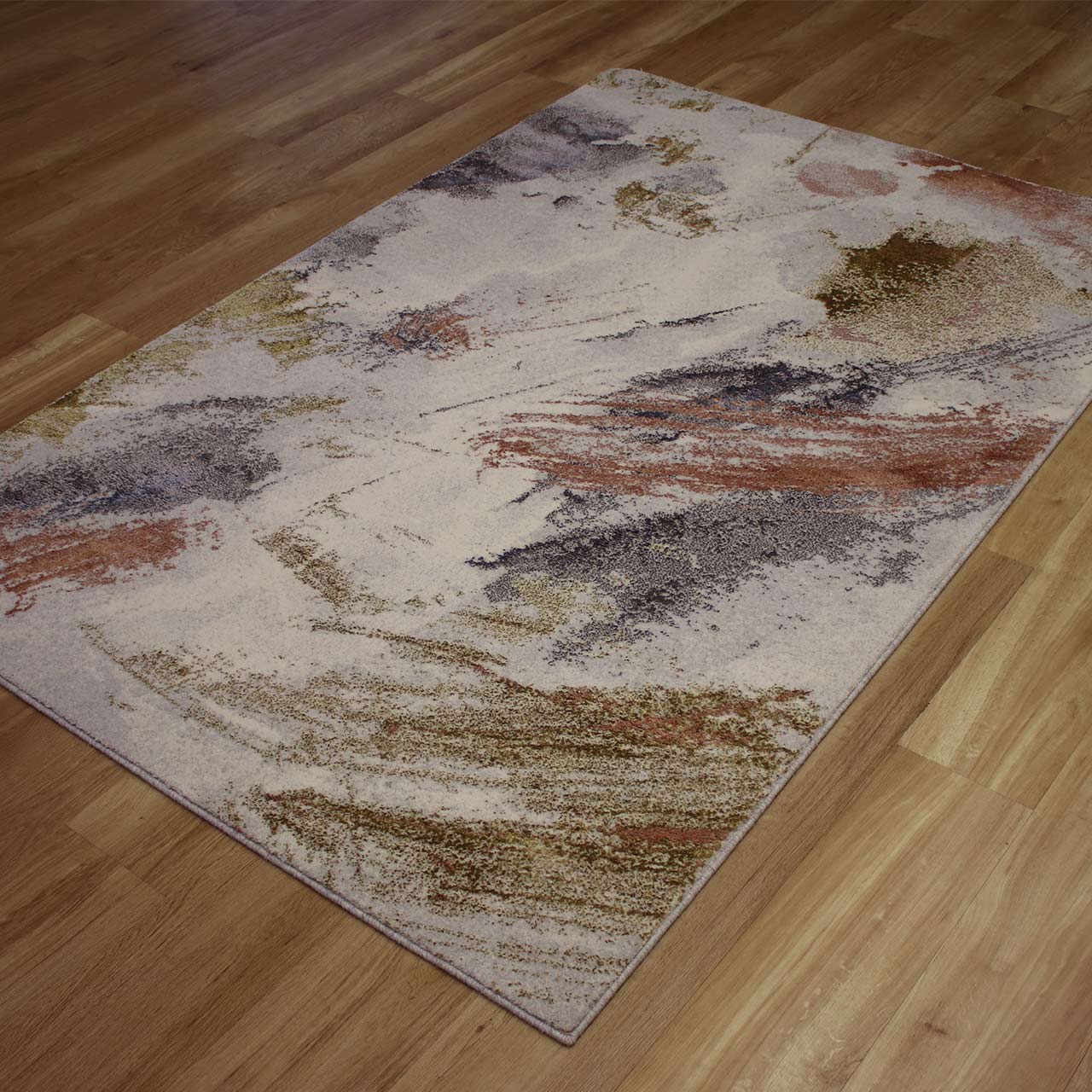 Silky Cream Gold Rust Multi Stella Rug JC990