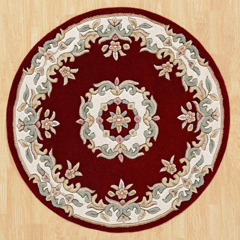 Royal Aubusson Red Circle Rug