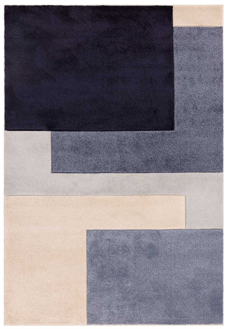 Sketch SK13 Blocks Blue Modern Rug