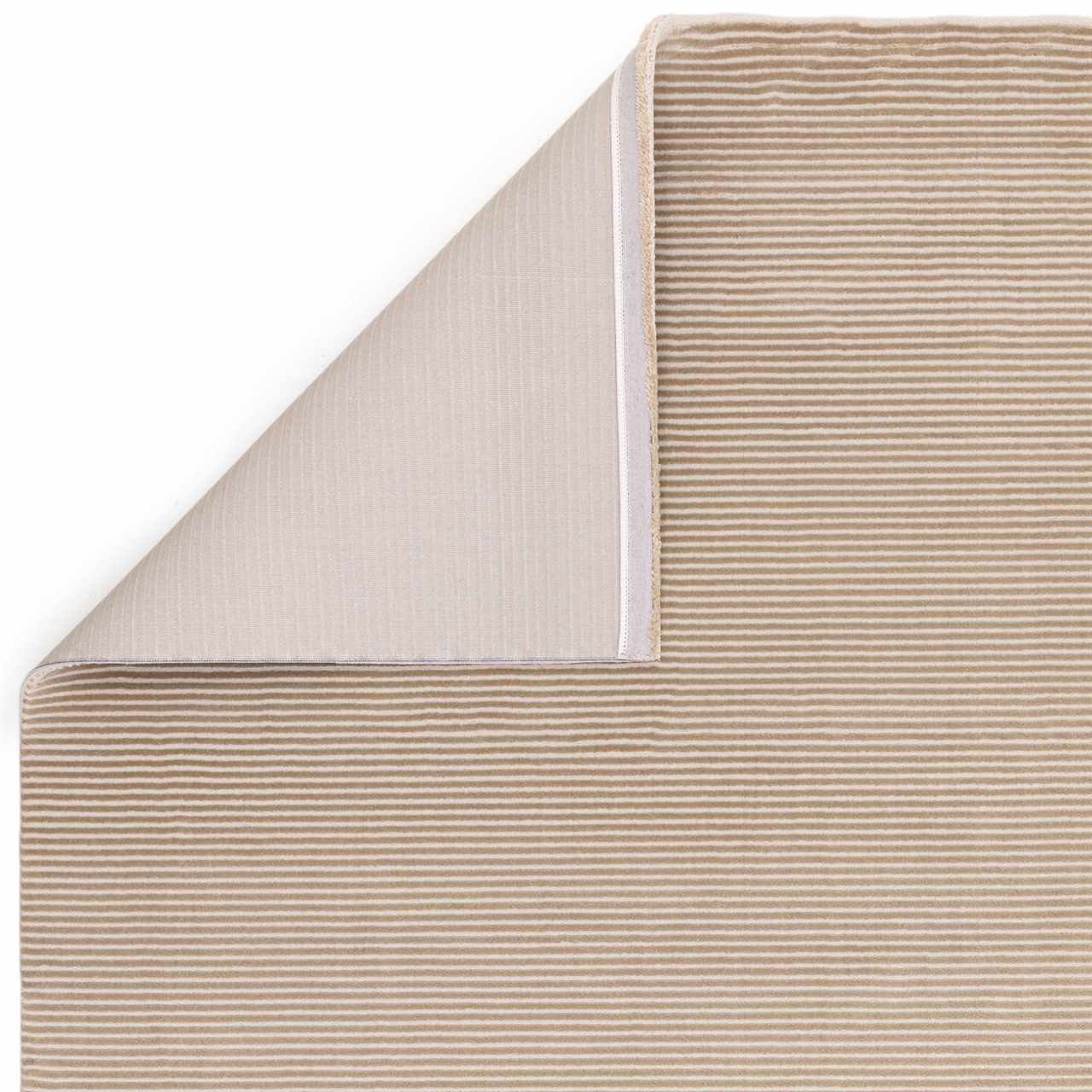 Kuza Plain Stripe Beige Modern Rug