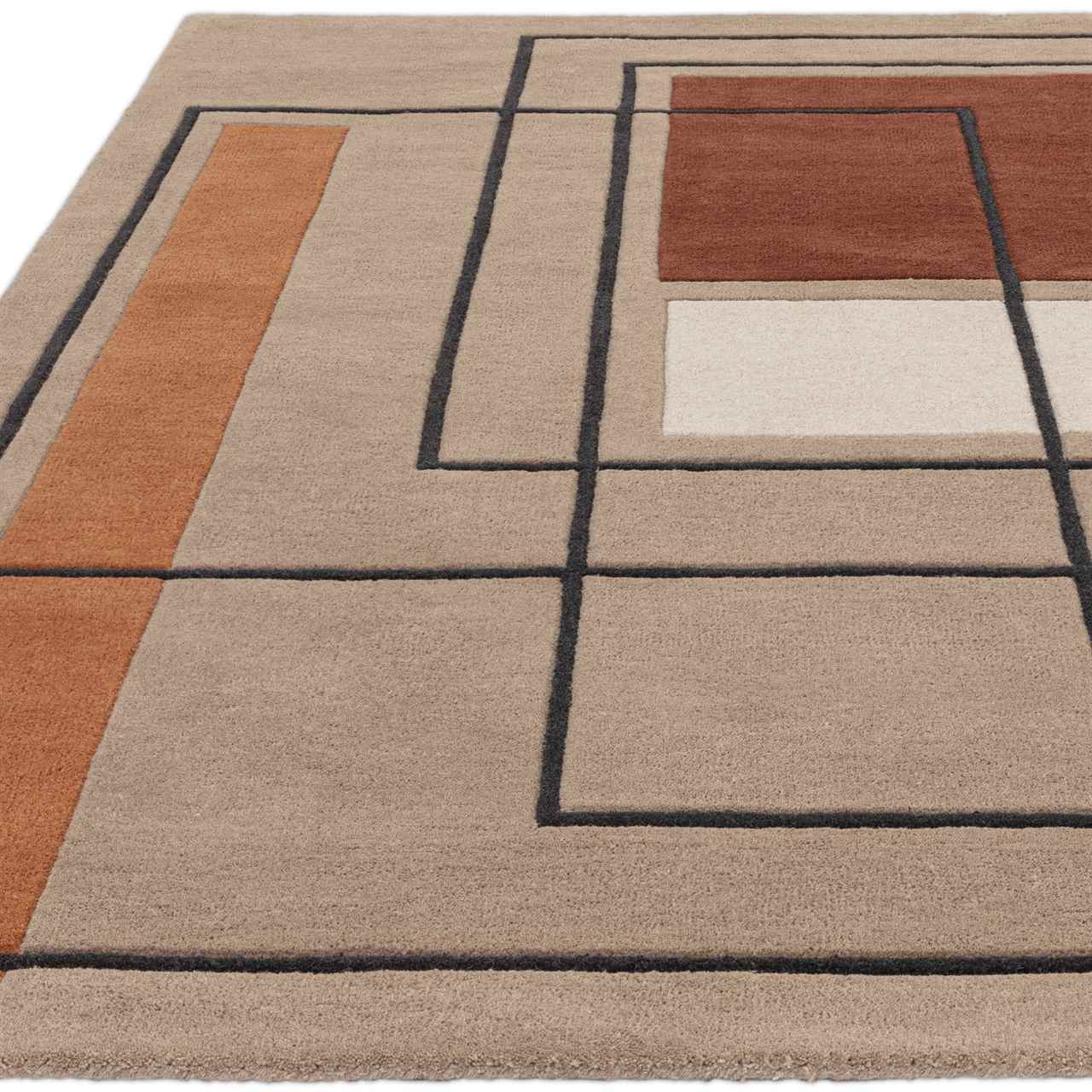 Reef Wool Rug RF20 Outline Terracotta