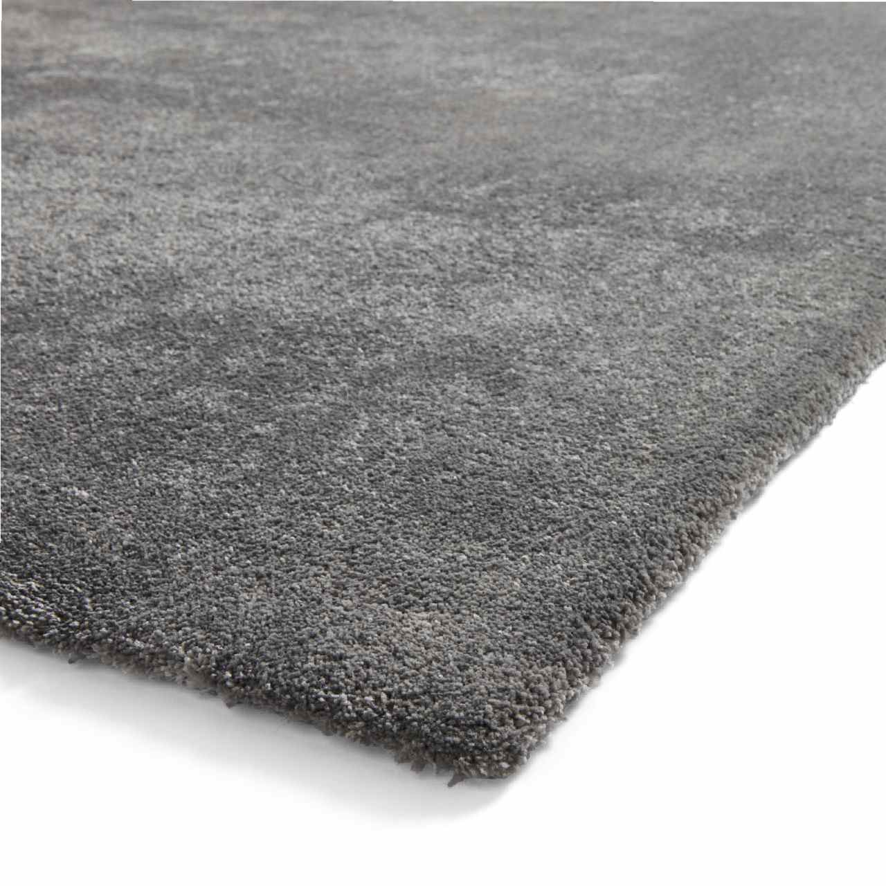 Cove Charcoal Soft Plain Short Shaggy Rug