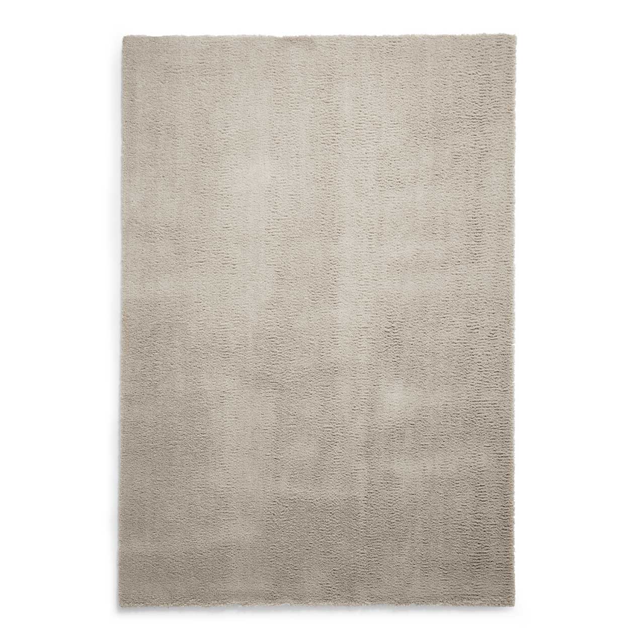 Kara Silver Shaggy Washable Plain Rug