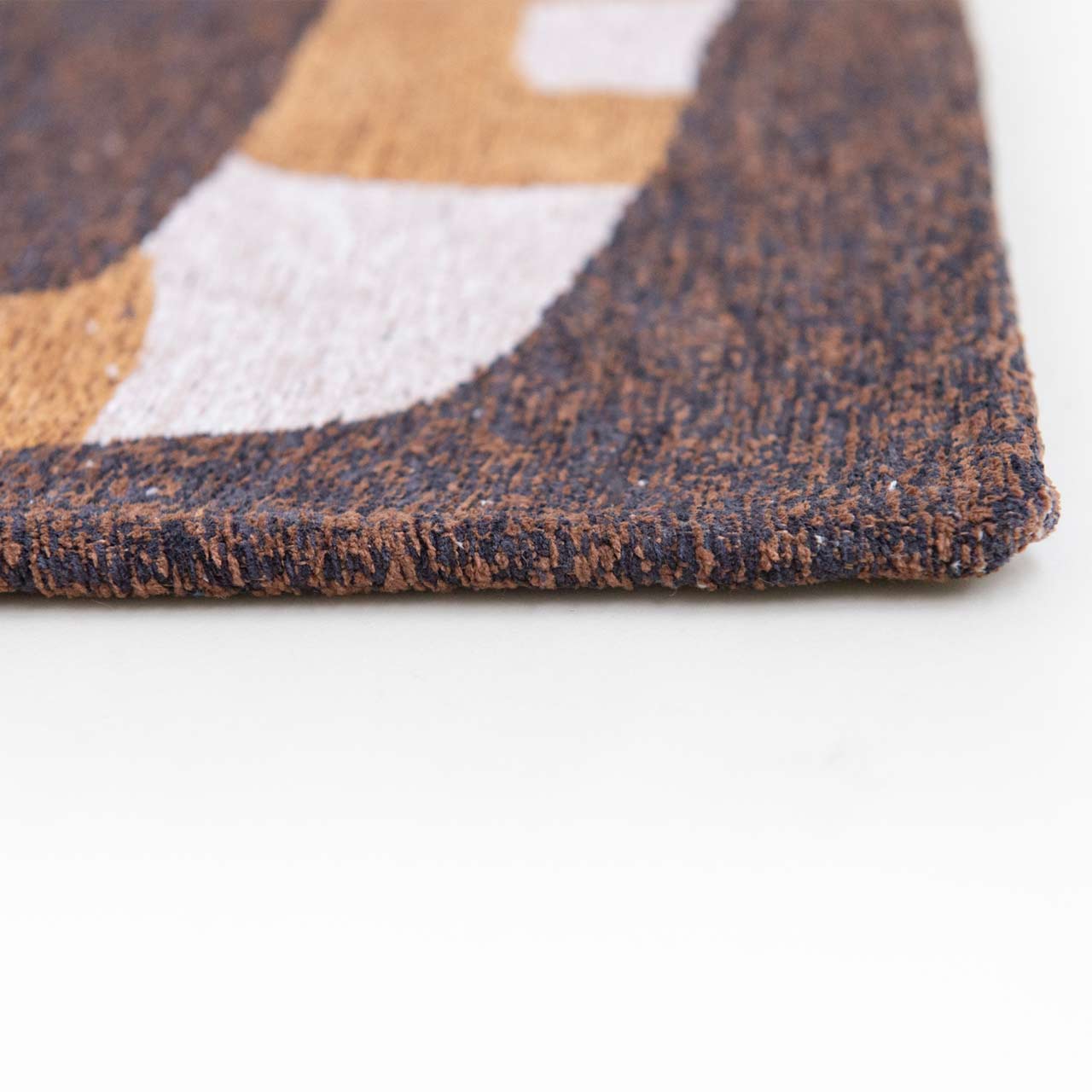 Kuba Bison Brown Thin Rug 9335 LDP