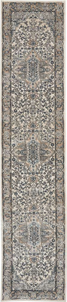Quarry QUA05 Ivory Grey Rug Runner
