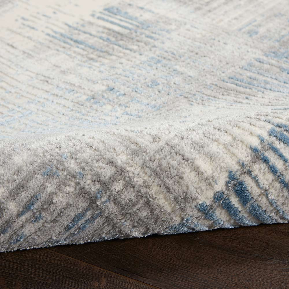 Solace SLA03 Ivory Grey Blue Rug Runner