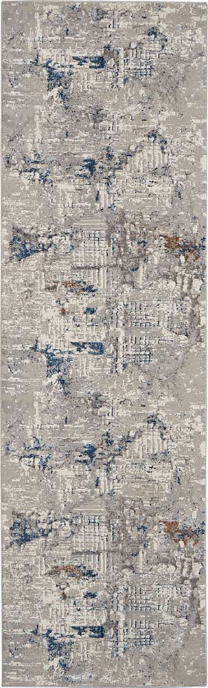 Kathy Ireland Royal Terrace KI41 Ivory Blue Rug Runner
