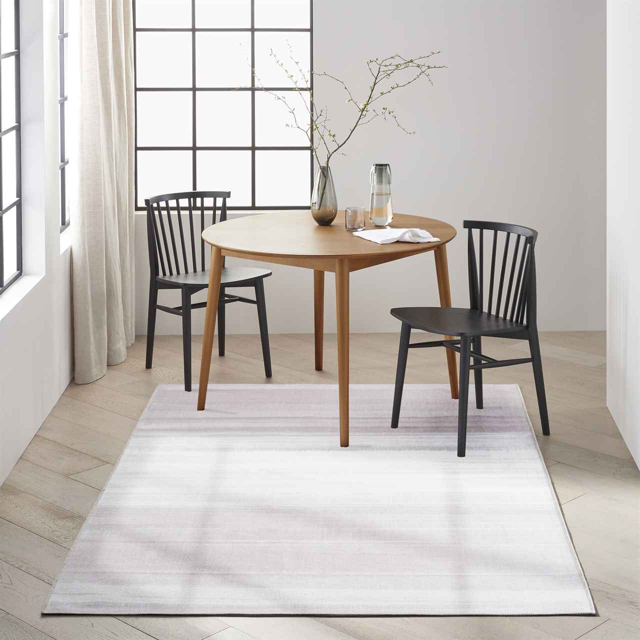 Calvin Klein Thin Washable Rug Launder Ombre Ivory