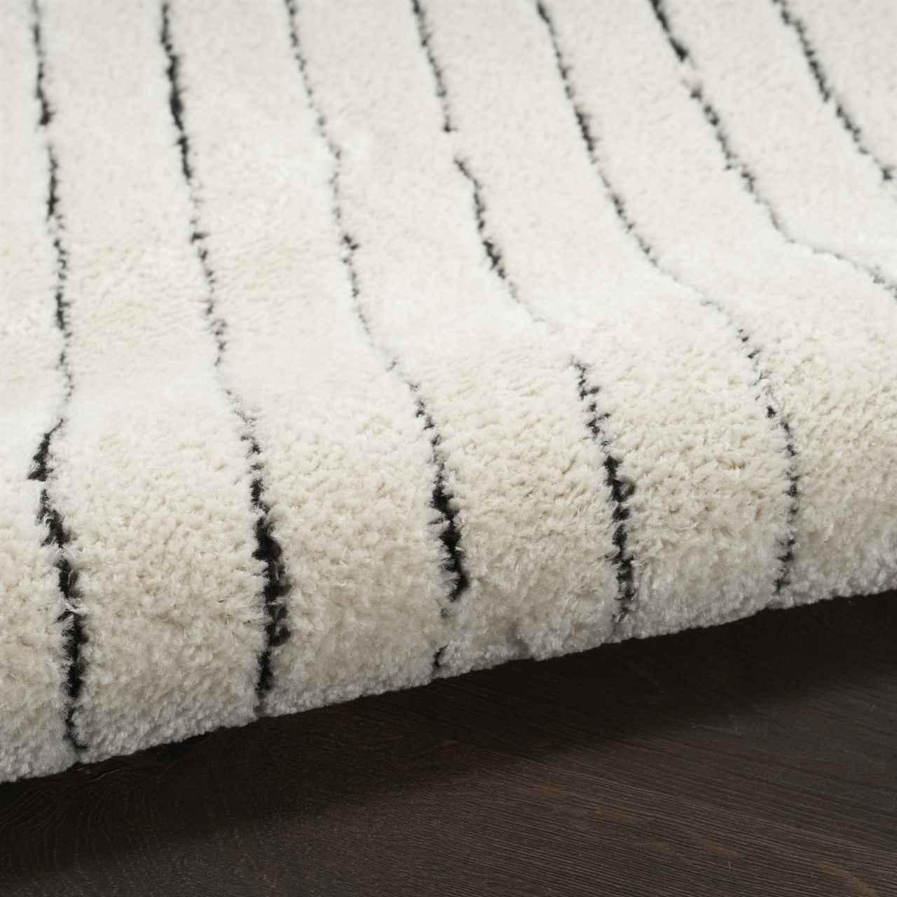 Modern Comfort Soft Rug Ivory Black