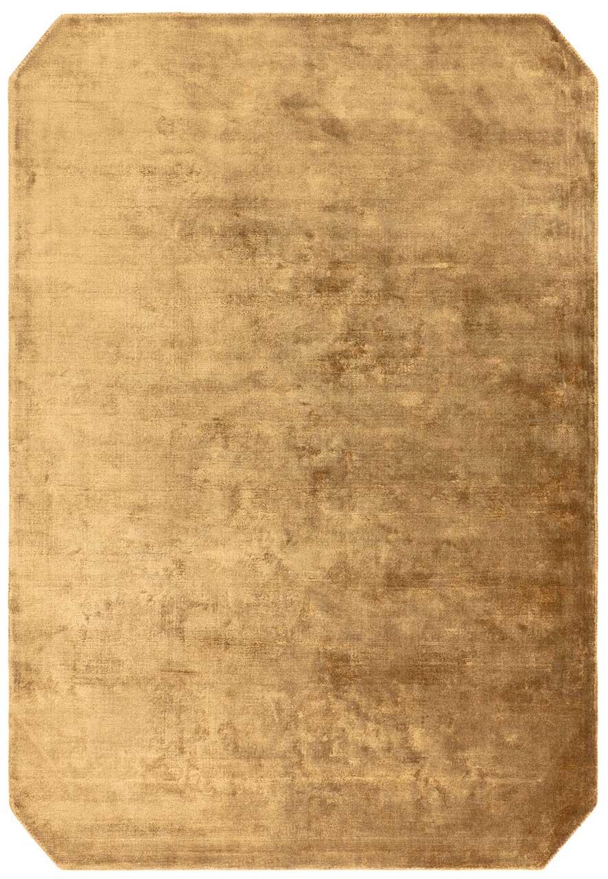 Gleam Copper Silky Viscose Pile Floor Rug