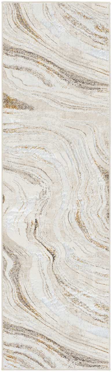 Glitz GLZ22 Grey Gold Metallic Marble Rug