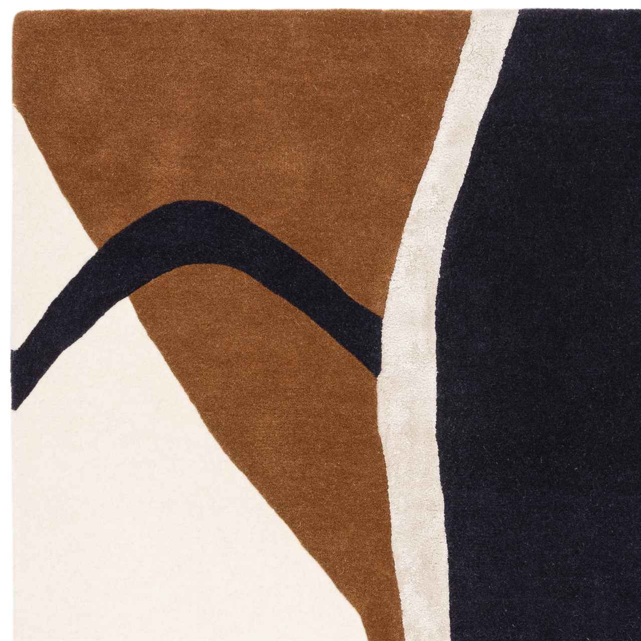 Matrix 105 Signature Rust White Navy Stylish Wool Rug