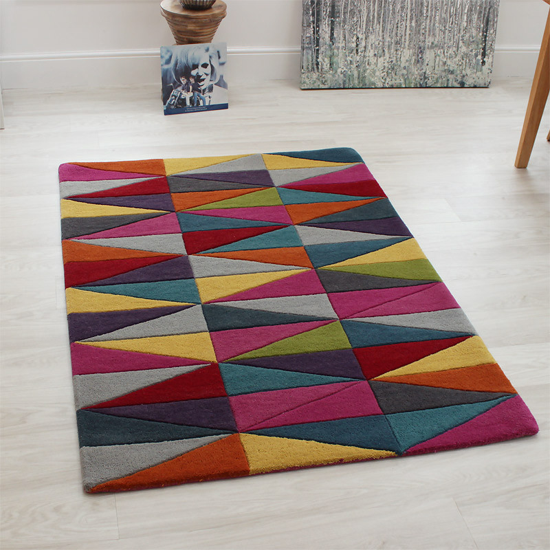 Funk Triangles Rug Multi Colour Runner
