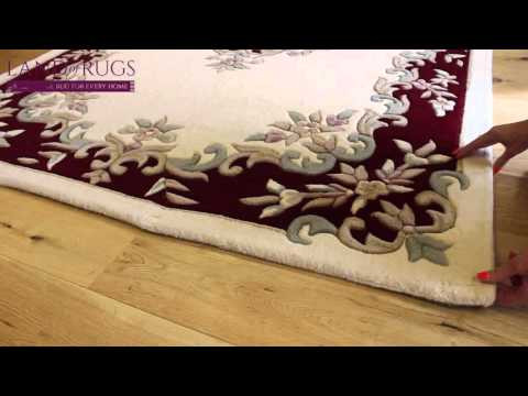 Royal Aubusson Cream Red Rug Circle