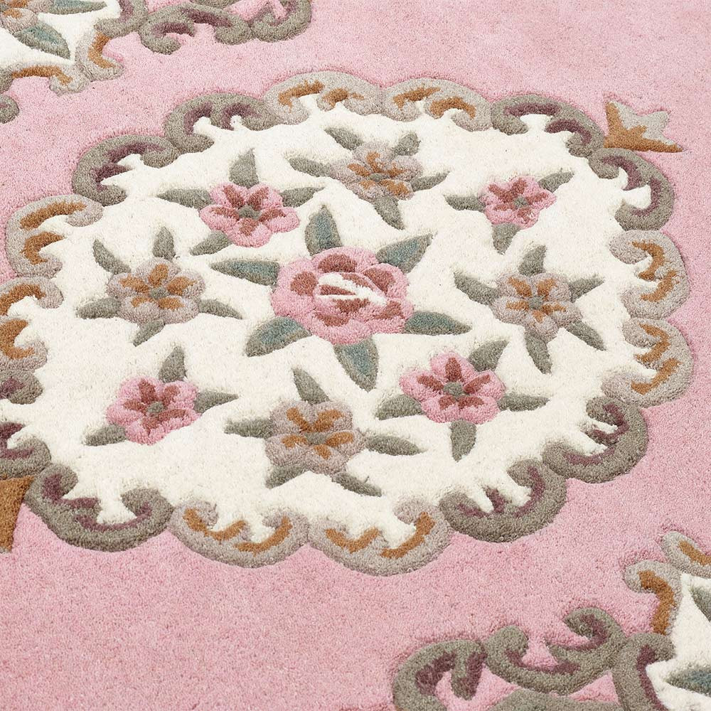 Origins Shensi Pink Aubusson Rug Circle