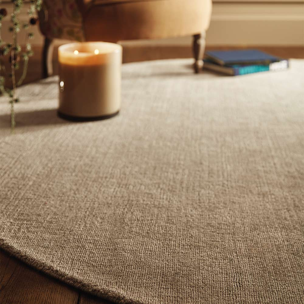 Origins Reef Beige Plain Textures Rug Circle