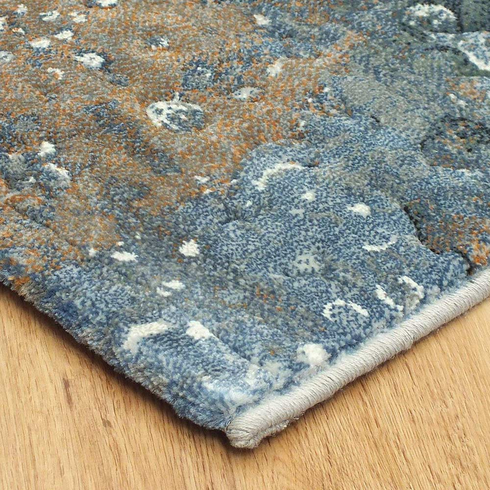 Galleria Rug Blue Abstract 630395 7656 Circle
