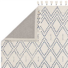 On Sale Nepal Cream Blue Diamond Rug Indian Wool 160x230cm