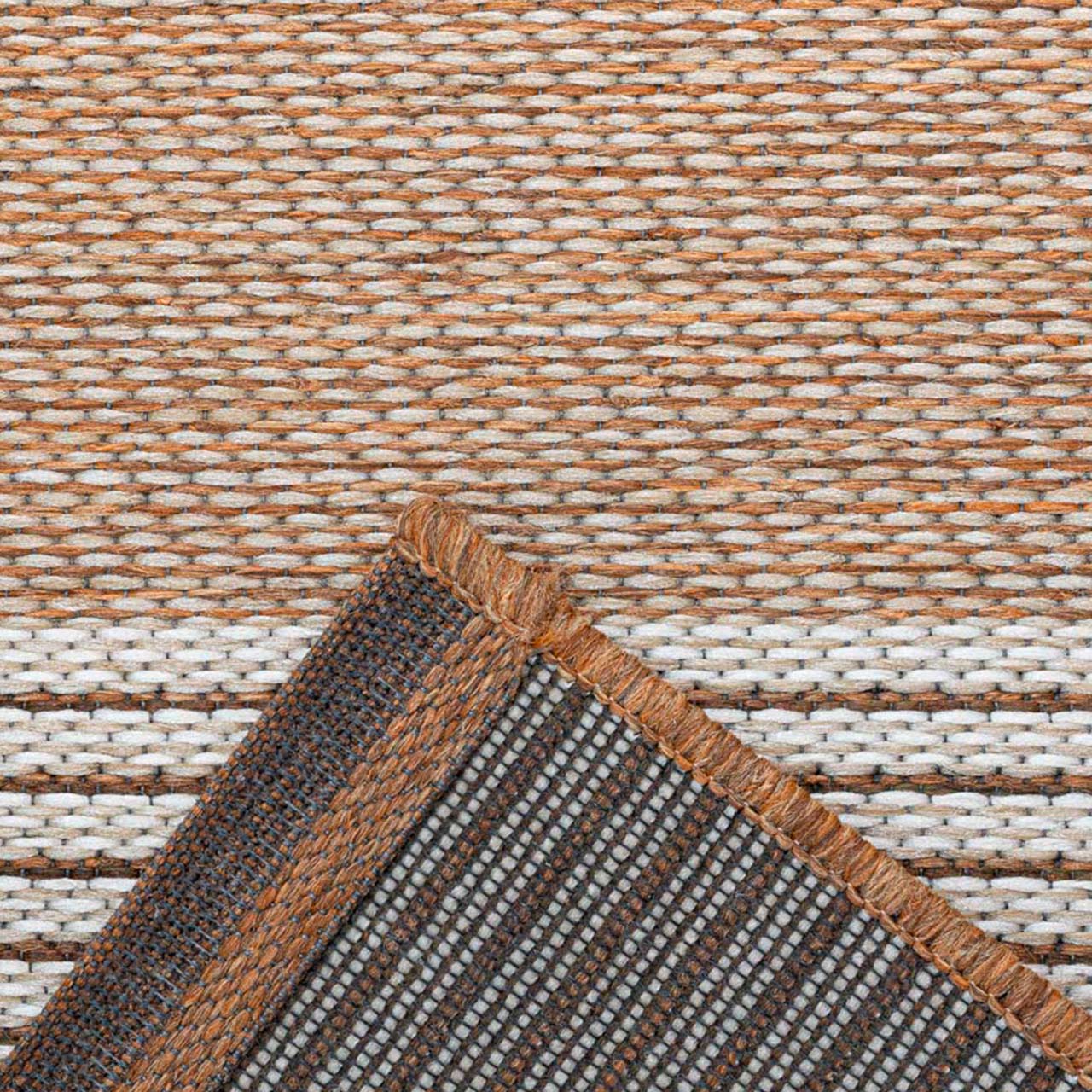 Brighton Garden Rug 8032 Brown Terracotta