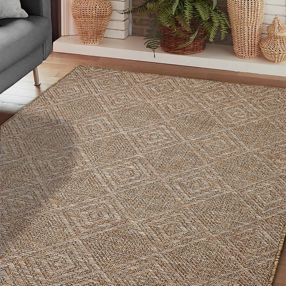 Summer Diamonds Geometric Garden Rug