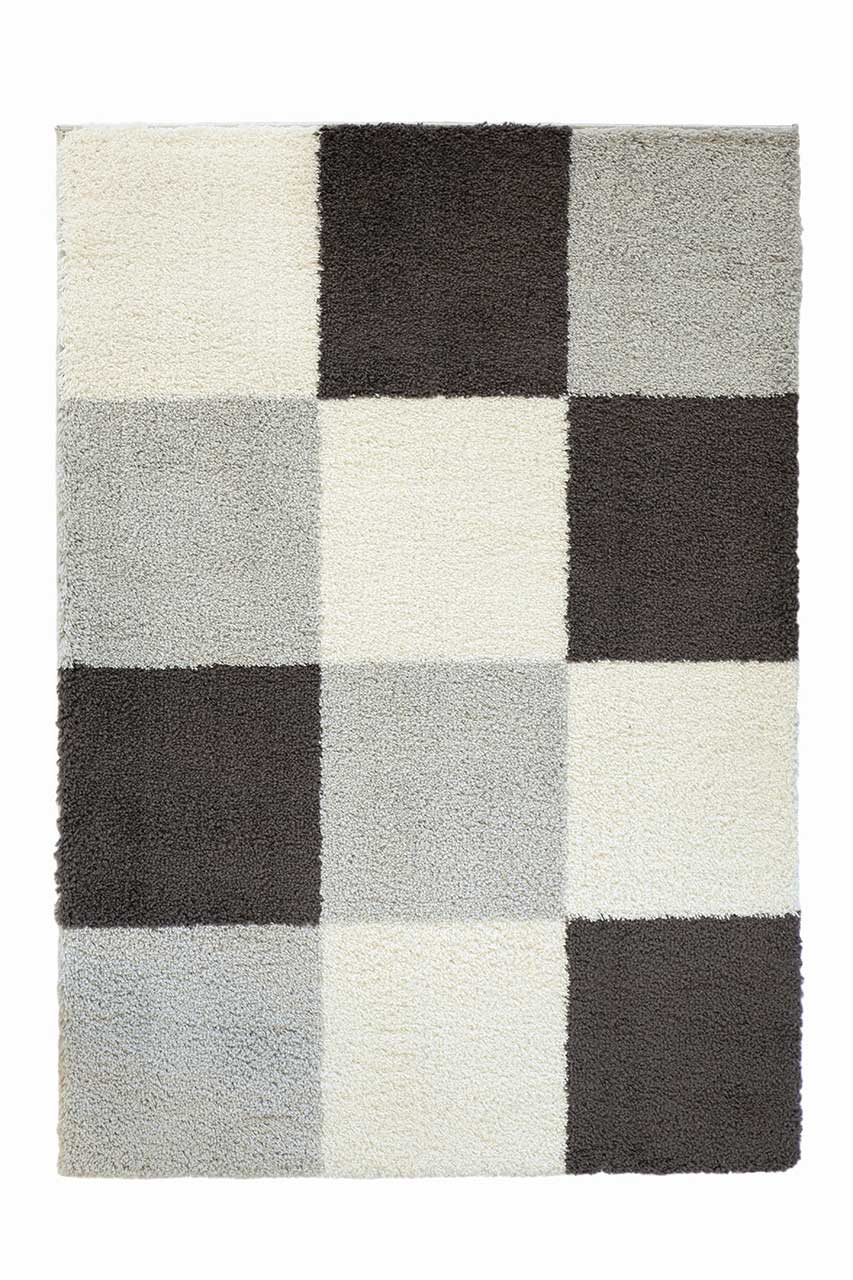 Snug Super Soft Shaggy Rug Blocks Grey