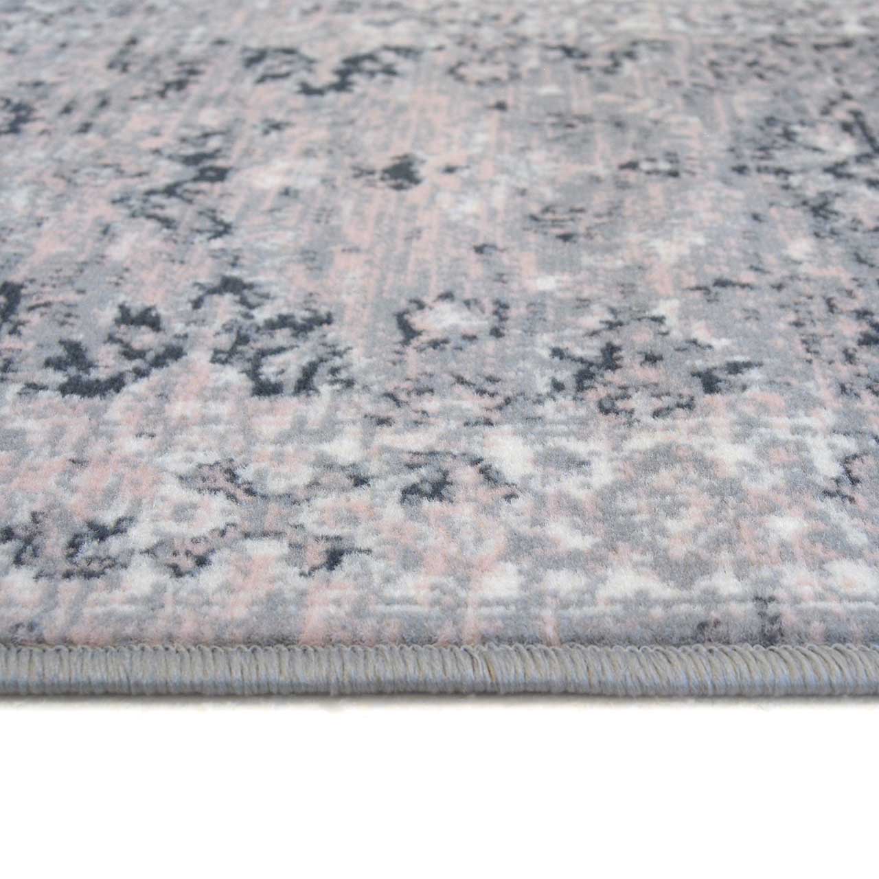 Maestro New Traditional Grey Pink Rug
