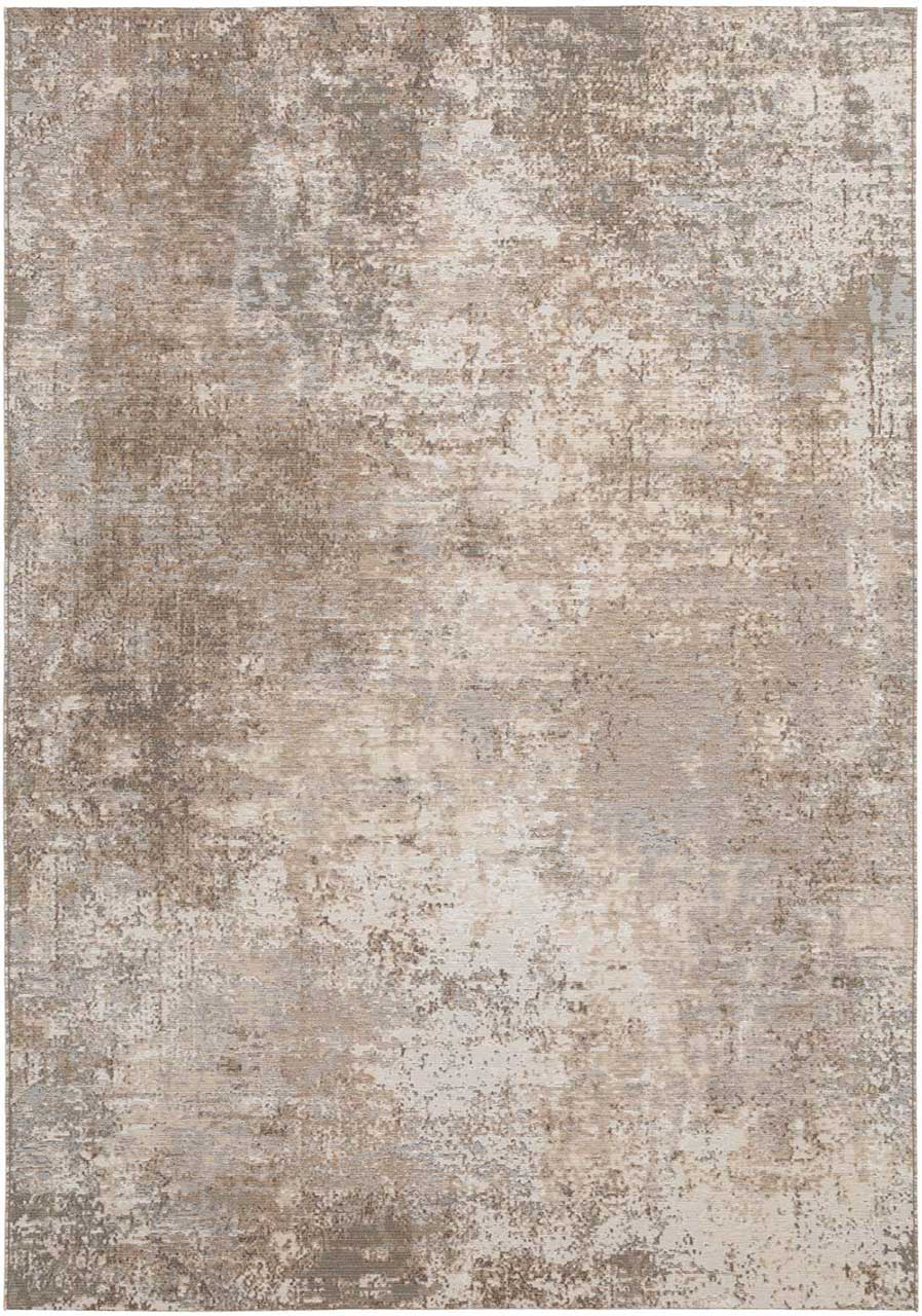 Ziba Modern Abstract Beige Wool Rug