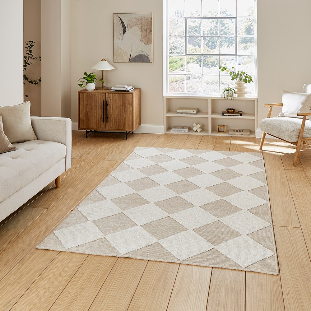 Lyna Beige White Washable Rug