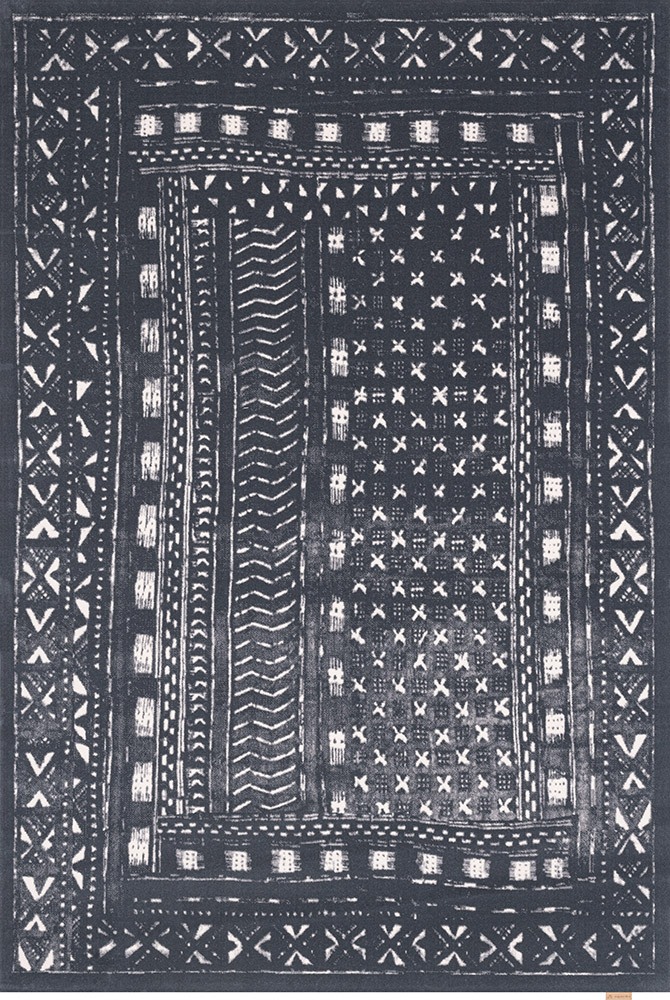 V&A Opal Masi Graphite Traditional Rug