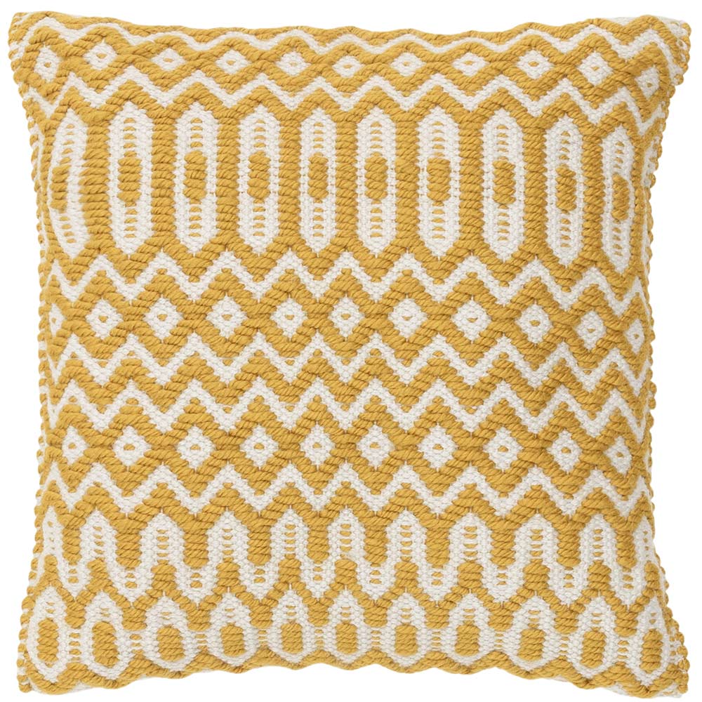 Halsey Geometric Cushion Mustard