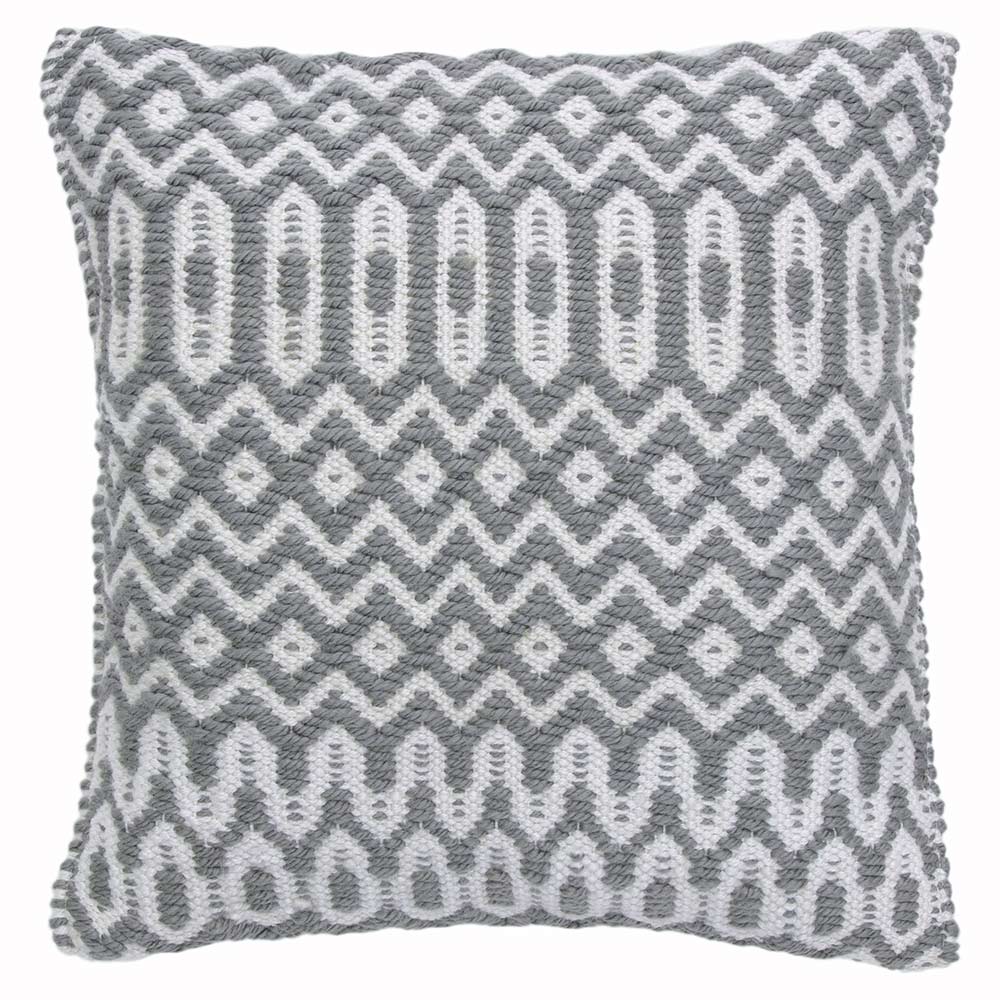 Halsey Geometric Cushion Grey