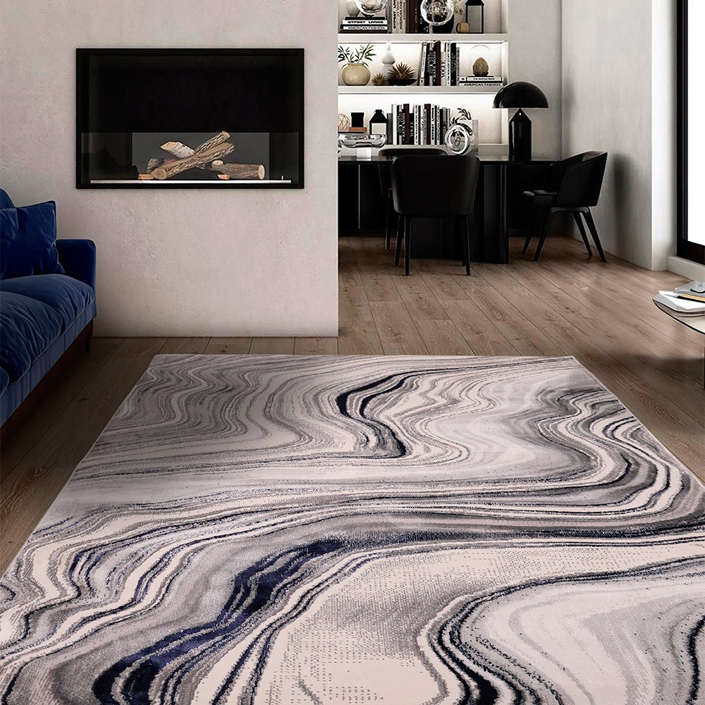 Dusk Watercolour Navy Rug